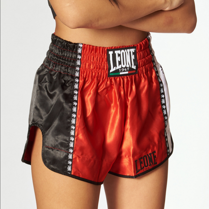 Leone - TRAINING THAI SHORTS - Red - Муай Тай Шорти - AB760